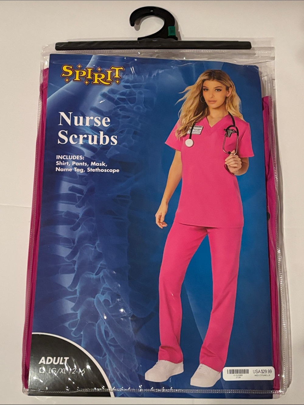 Spirit Hot Pink Women's Nurse Scrubs Costume L/XL
